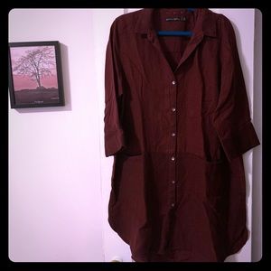Gudrun Sjoden Linen Long Shirt tunic dress